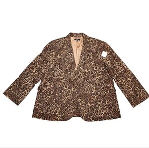 AFRM Joette Leopard Print Oversized Button Front Blazer NWT